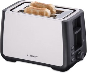 Cloer 3569 stříbrná / Toastovač / 1000W / dva plátky (3569)