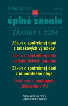 Aktualizácia I/1 / 2024 - daňové a účtovné zákony (e-kniha)
