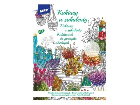 Antistresové omalovánky 210x290mm/32 stran - Kaktusy a sukulenty