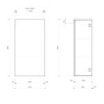 SAPHO - ESPACE skříňka 50x94x32cm, 1x dvířka, levá/pravá, bílá lesk ESC850-3030