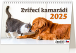 Stolní kalendář 2025 Zvířecí kamarádi 14denní