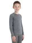 Dětské triko ICEBREAKER Kids 200 Oasis LS Crewe, Gritstone Heather velikost: 3