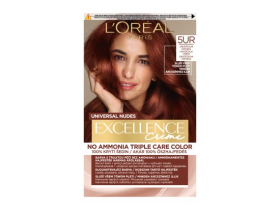 L'Oréal Paris Excellence Nudes Copper 4UR Univerzální tmavá červená, 72ml + 48ml + 12ml + 60ml