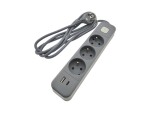 Prodlužovací kabel 3 zásuvky 2m QTECQ-417F s vypínačem