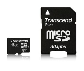 TRANSCEND MicroSDHC karta 16GB Premium, Class 10 UHS-I 300x + adaptér EDF_325416