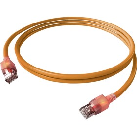 Easylan CS1OOADAD0030 RJ45 síťové kabely, propojovací kabely CAT 6A S/FTP 3.00 m oranžová dvoužilový stíněný, bez halogenů, samozhášecí 1 ks