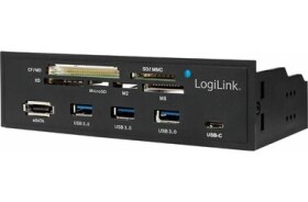 LogiLink UA0341 černá / 5.25" USB Hub a čtečka karet / 3x USB-A / 1x USB-C / 1x eSATA (UA0341)