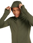 Pánská merino mikina s kapucí ICEBREAKER Mens 260 Quantum IV LS Zip Hoodie, Loden velikost: S