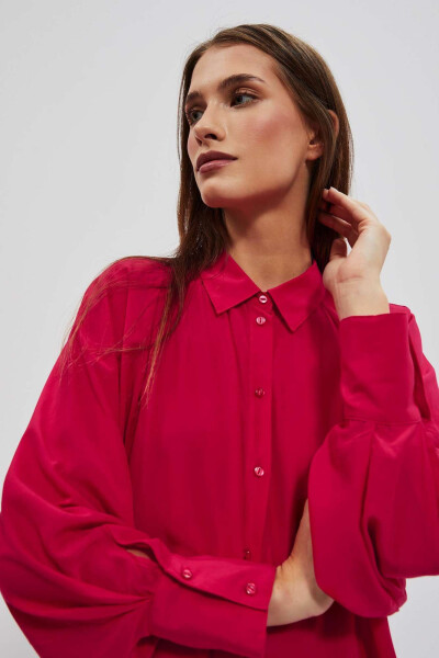 Dámská košile L-KO-4013 tmavě růžová - Moodo L