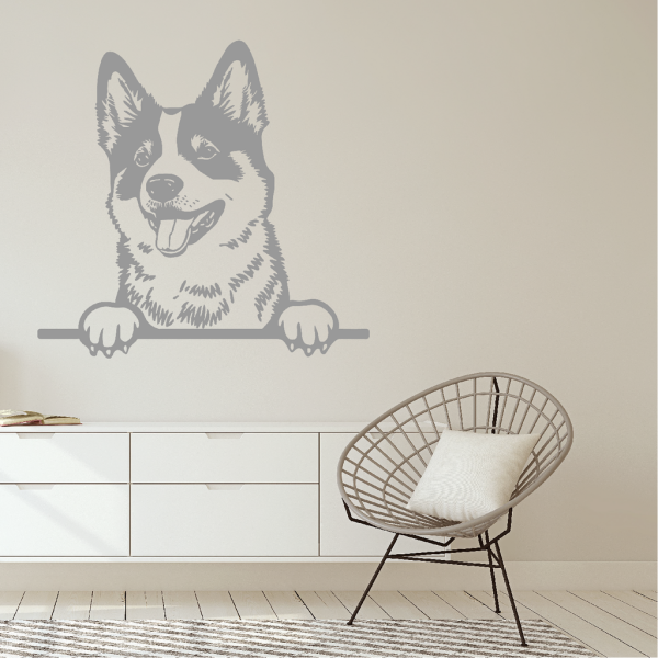 Samolepka Akita Inu Barva: šedá, Velikost: 100 x 97 cm
