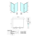 POLYSAN - EASY obdélník/čtverec sprchový kout pivot dveře 900-1000x900 L/P varianta EL1715EL3315