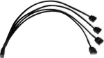 Alphacool Y-Splitter aRGB 3-Pin na 4x 3-Pin 30cm černá / Kabel / aRGB rozbočovač / 30 cm (18711)