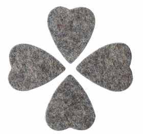 Timber Tones Felt Tones Heart Grey Wool Felt 4-Pack