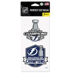 Fanatics Set samolepek Tampa Bay Lightning NHL 2020 Stanley Cup Champions 4'' x 8'' Perfect Cut Decal 2-Pack