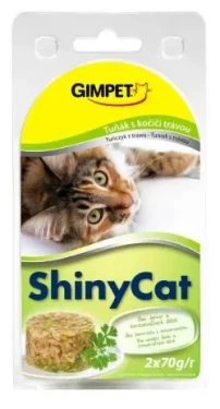 Gimborn konzerva SHINY CAT tuňák + kočičí tráva 2x70g (4002064913650)