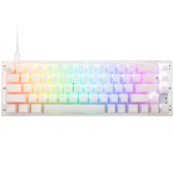Ducky One 3 Aura Kailh Jellyfish Y bílá / herní klávesnice / podsvícená / mechanická / drátová USB-C / US (DKON2167ST-FUSPDAWWWWK1)
