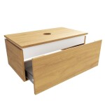 Koupelnová skříňka s krycí deskou SAT Feel 80x30x46 cm medový dub mat SATFEEL80DMD SATFEEL80DMD