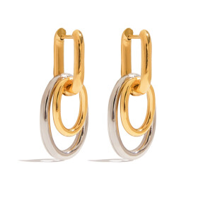 ELENYS Orbit Drop – pozlacené náušnice 18K žluté zlato