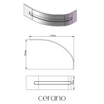 CERANO - Krycí čelní panel vany Leona - asymetrický - levý - akrylát - bílá - 170x100x50 CER-415826