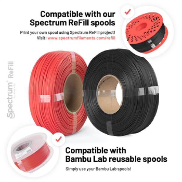 Filament Spectrum ReFill PLA Premium 1,75 mm DEEP BLACK 1 kg