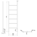 SAPHO - KARBO elektrický sušák ručníků, kulatý, 500x1600, 120 W, černá mat KB905