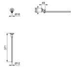 IDEAL STANDARD - IOM Držák ručníku, otočný, délka 37 cm, kartáčované zlato A7651A2
