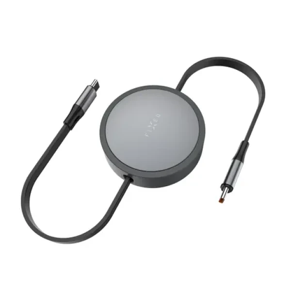 FIXED Navíjecí kabel Retractable Cable s konektory USB-C/USB-C 1m PD 100W 480Mbps šedý (FIXDRE-GR)