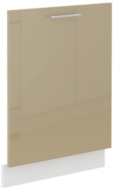 Dvířka na vestavnou myčku nádobí Lara ZM 713x596 Barva korpusu: Bílá, Barva dvířek: Cappucino lesk