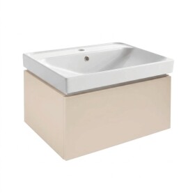 Koupelnová skříňka s umyvadlem SAT Feel 60x30x46 cm pískově béžová mat SATFEEL60BEU5 SATFEEL60BEU5