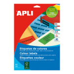 Univerzální etikety APLI, 105 37 mm, červené