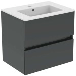 IDEAL STANDARD - Eurovit Skříňka s umyvadlem, 55x60x44 cm, 2 zásuvky, lesklá šedá R0572TI