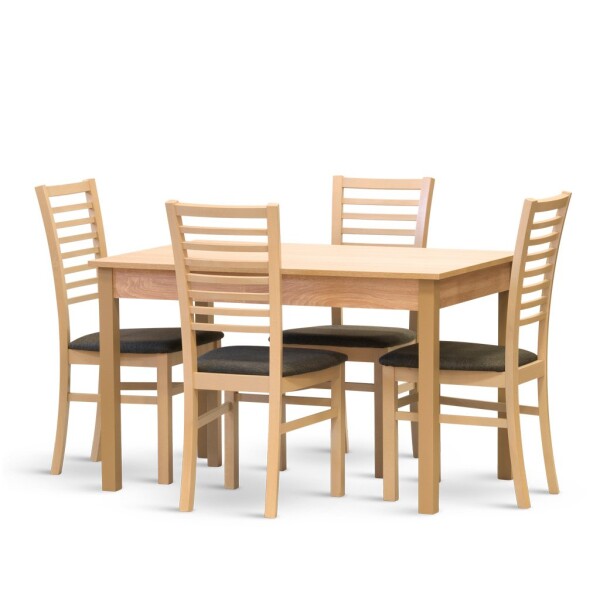 STIMA Jídelní set Family rs-Daniel 765 (BUK) VARIANTA PROVEDENÍ: stůl (d/š/v) 140 x 80 x 77 cm + 4 židle