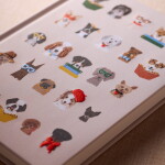 Rifle Paper Co. Vyšívaný linkovaný deník Dogs, béžová barva, papír