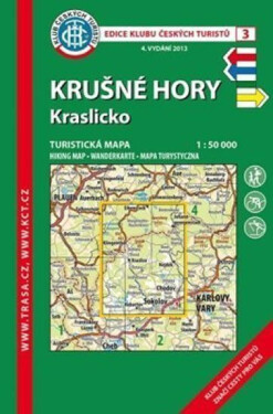 KČT 3 Krušné hory-Kraslicko 1:50T / Turistická mapa, 1. vydání