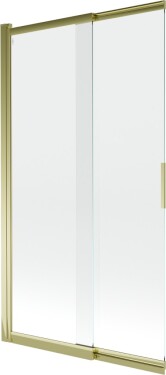 MEXEN - Fox 2-křídlá posuvná vanová zástěna 100 x 150 cm, transparent, zlatá 891-100-002-50-00