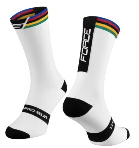Ponožky FORCE LONG PRO CHAMPION SLIM (vyšší ponožky pro cyklistiku i jiné sporty, velikost S/M)