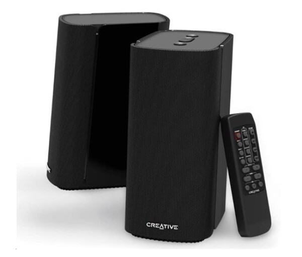 Creative T100 Bluetooth aktivní 2.0 reproduktory s optickým vstupem, Hi-Fi , DO, kompaktní, černé EDF_686950