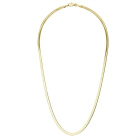 Ocelový náhrdelník Anna Gold, mm plochý had, chirurgická ocel, Zlatá cm