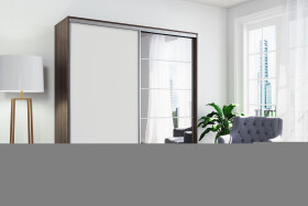 Šatní skříň Ska A21 XL Barva korpusu: Čokoláda, Rozměry: 125 cm, Dveře: Bílé