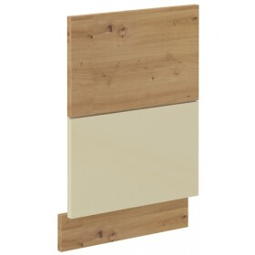 Dvířka na vestavnou myčku nádobí Artisan ZM 570x446 Barva korpusu: Dub artisan, Barva dvířek: Krémový lesk