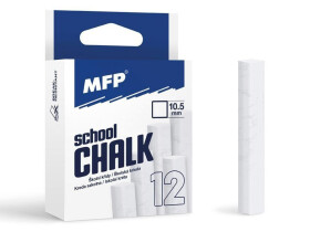 Křída M bílá čtyř.12ks v krabičce neprášivá