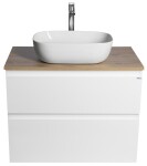 AQUALINE - ALTAIR skříňka s deskou 78,5 cm, bílá/dub emporio AI280-02