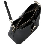 Luxusní dámská kožená kabelka na rameno Bertha, černá