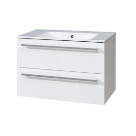 MEREO - Bino, koupelnová skříňka s keramickým umyvadlem 81 cm, bílá CN661