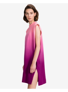 Fialovo-růžové dámské šaty Calvin Klein Jeans DIP DYE Muscle - Dámské