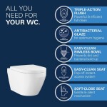 GROHE - Euro Ceramic Závěsné WC se sedátkem Softclose, Rimless, Triple Vortex, alpská bílá 102510SH00