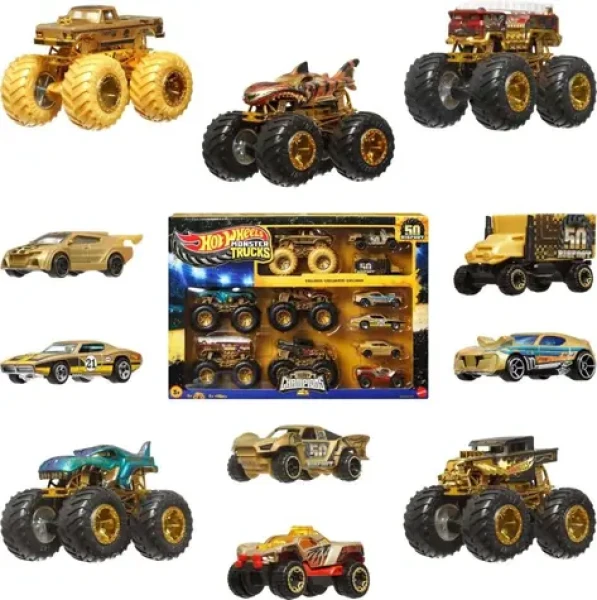 Mattel HW MONSTER TRUCKS BIGFOOT 50. VÝROČÍ SET ANGLIČÁKŮ TRUCKŮ