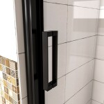 H K - Luxusní posuvné sprchové dveře ALTO BLACK 106- 110x195cm L/P se Soft close zavíráním SE-ALTOBLACK110SET
