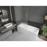 MEXEN/S - Next L vanová zástěna FIX 100 x 150, vzor, zlato kartáčovaný 895-100-000-03-30-55