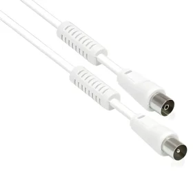 Good Connections TV anténní kabel bílá / Anténní kabel / F konektor / 3 m / dvojité stínění (S-PAK03)